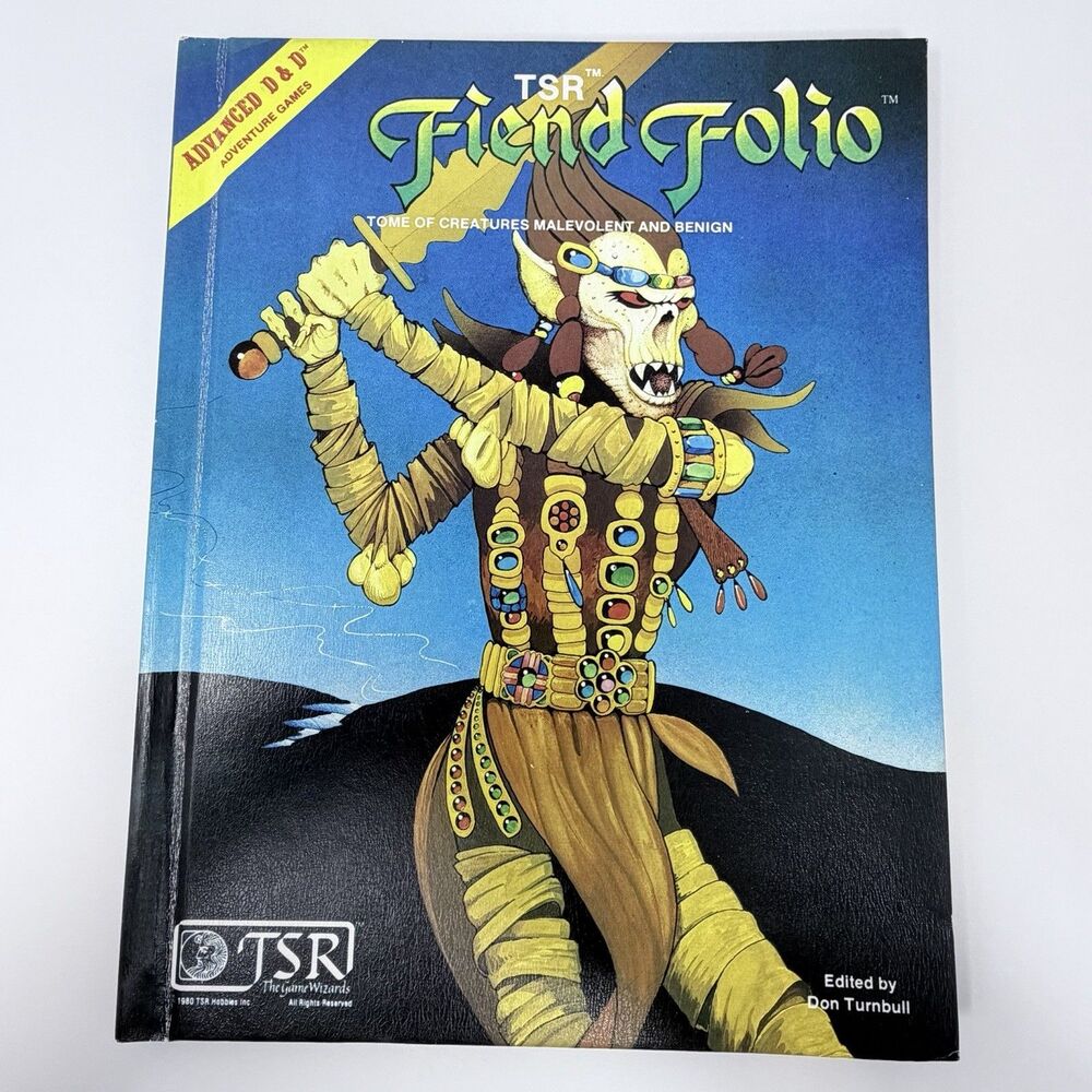 AD&D Fiend Folio TSR 2012 1981 First Printing Hardcover Dungeons Dragons